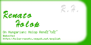 renato holop business card